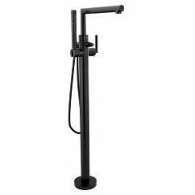 Arris Floor Mount Tub Filler – Matte Black S93005BL Moen
