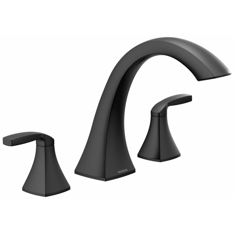 Voss Roman Tub Faucet Trim – Matte Black T693BL Moen