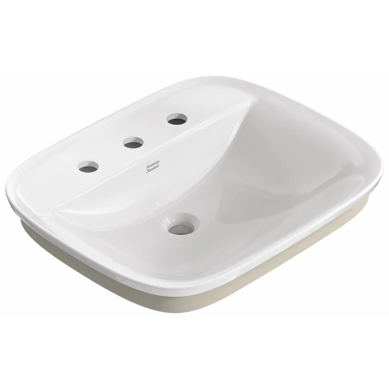 Aspirations Widespread Drop-In Bathroom Sink – White 1721008.020 American Standard