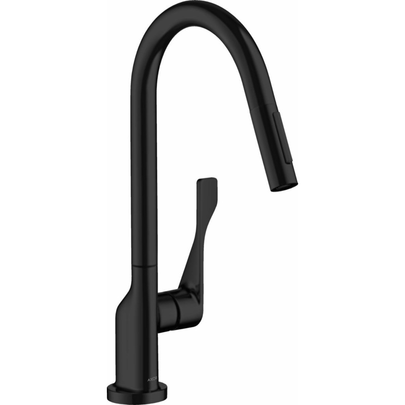 Axor Citterio Kitchen Faucet with Pulldown Spray – Matte Black 39835671 Axor