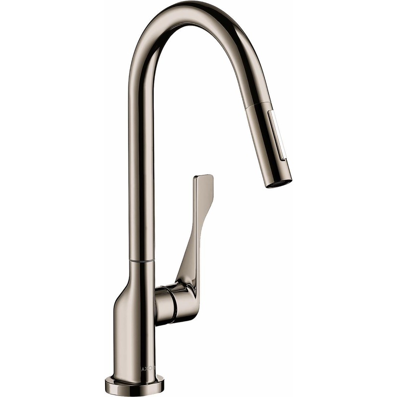Axor Citterio Kitchen Faucet with Pulldown Spray – Polished Nickel 39835831 Axor