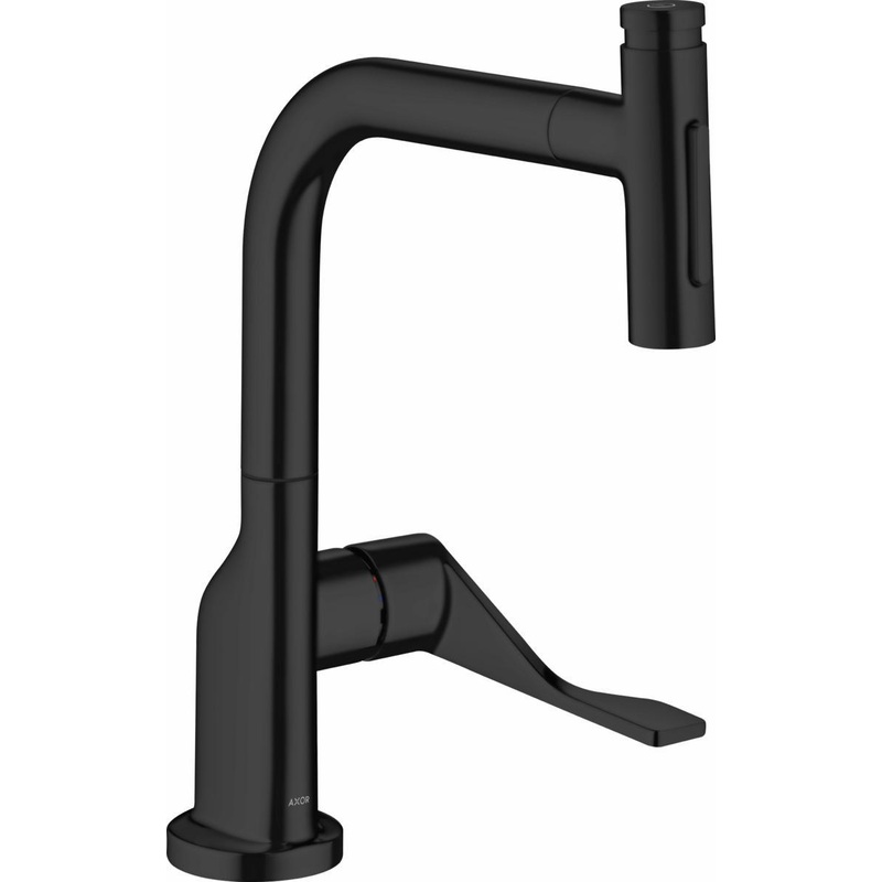 Axor Citterio Kitchen Faucet with Pullout Spray – Matte Black 39863671 Axor