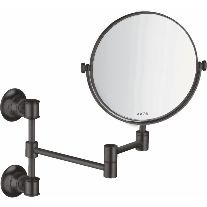 Axor Montreux Pullout Shaving Mirror – Brushed Black Chrome 42090340 Axor