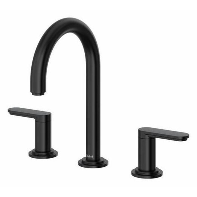 Arca Widespread Bathroom Faucet With C-Spout with Lever Handles 1.2 GPM – Black AARD08BK RIOBEL