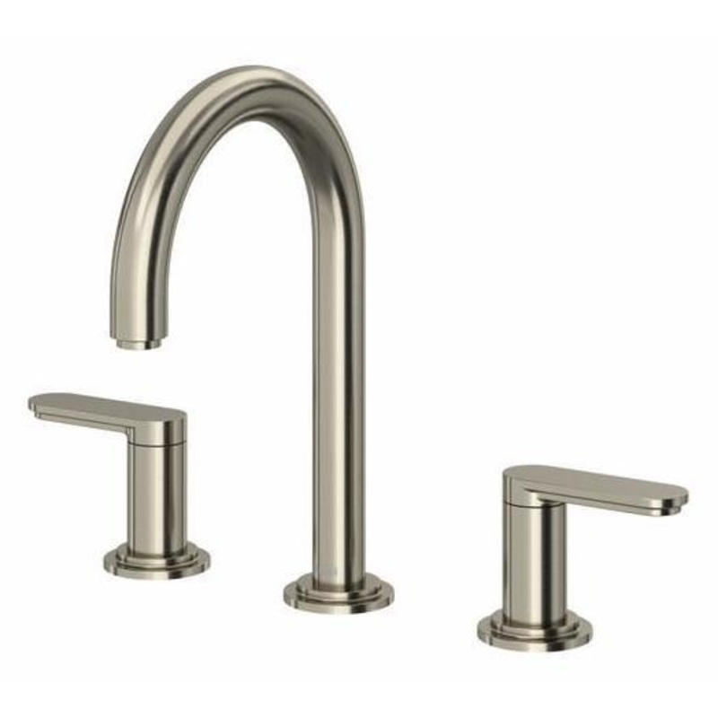 Arca Widespread Bathroom Faucet With C-Spout with Lever Handles 1.2 GPM – Brushed Nickel AARD08BN RIOBEL