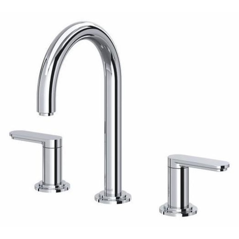 Arca Widespread Bathroom Faucet With C-Spout with Lever Handles 1.2 GPM – Chrome AARD08C RIOBEL