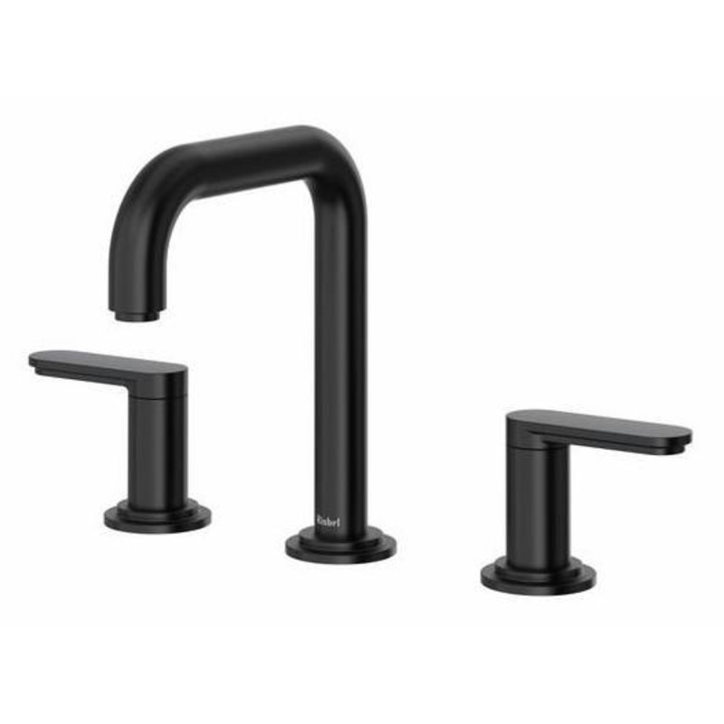 Arca Widespread Bathroom Faucet With U-Spout with Lever Handles 1.2 GPM – Black AASQ08BK RIOBEL