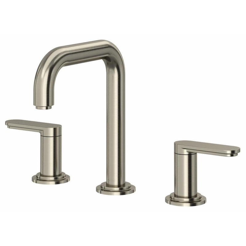 Arca Widespread Bathroom Faucet With U-Spout with Lever Handles 1.2 GPM – Brushed Nickel AASQ08BN RIOBEL