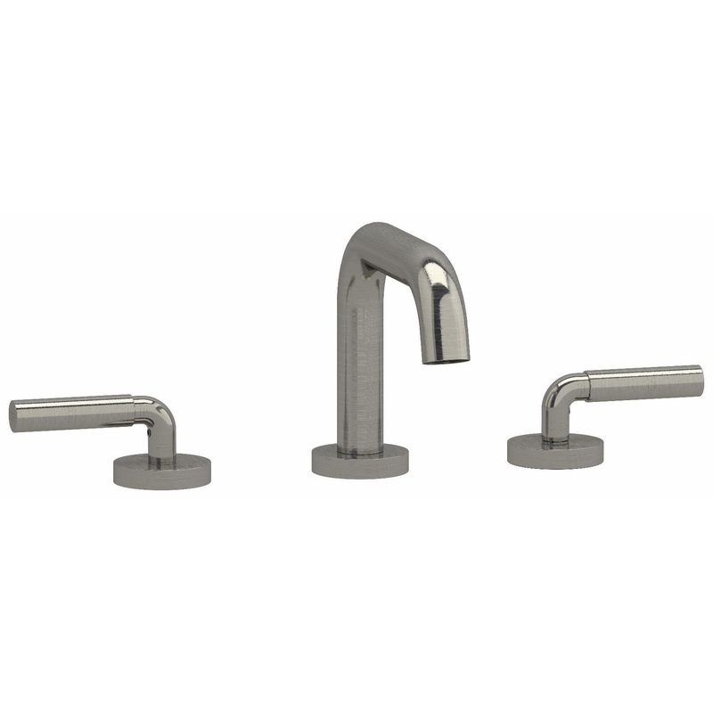 Riu Widespread Bathroom Faucet with U-Spout with Lever Handles 1.2 GPM – Brushed Nickel RUSQ08LBN RIOBEL