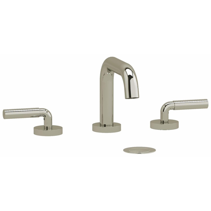 Riu Widespread Bathroom Faucet with U-Spout with Lever Handles 1.2 GPM – Polished Nickel RUSQ08LPN RIOBEL