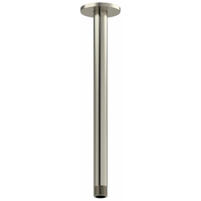 12″ Ceiling Mount Shower Arm With Round Escutcheon – Brushed Nickel 507BN RIOBEL