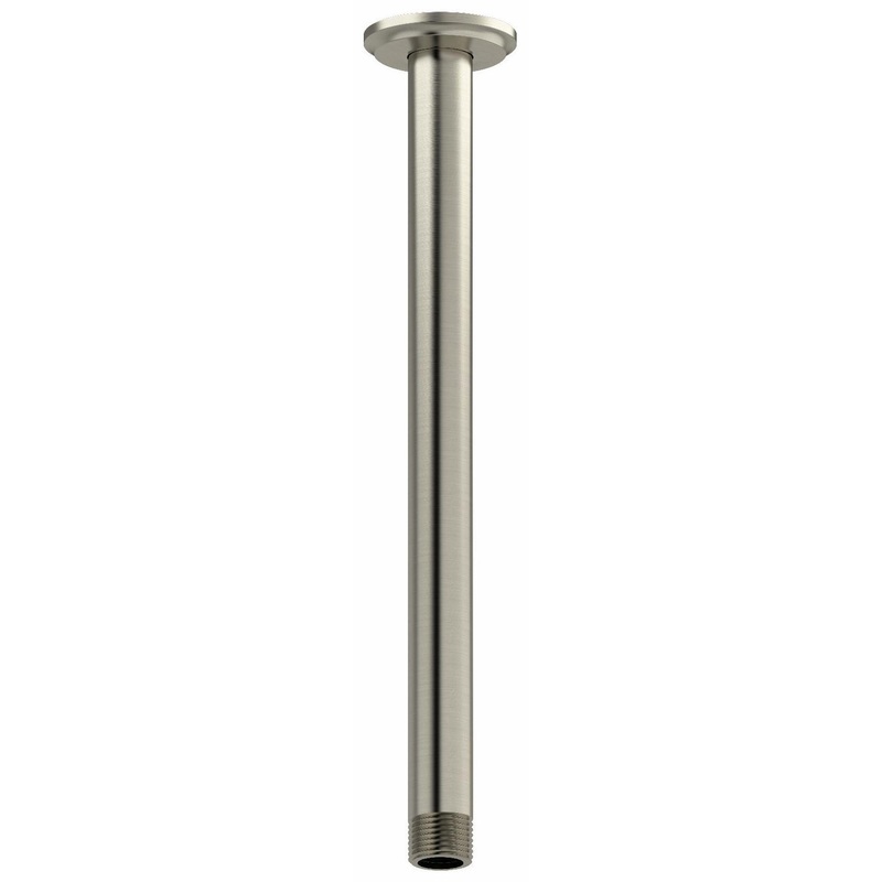 12″ Ceiling Mount Shower Arm With Round Escutcheon – Brushed Nickel 557BN RIOBEL