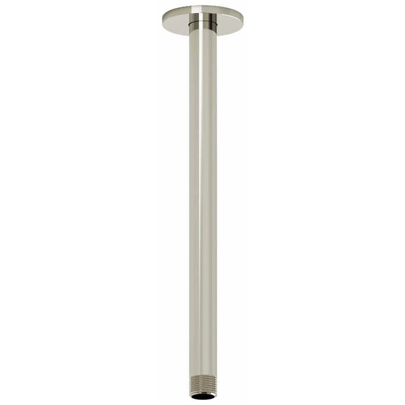 12″ Ceiling Mount Shower Arm With Round Escutcheon – Polished Nickel 507PN RIOBEL