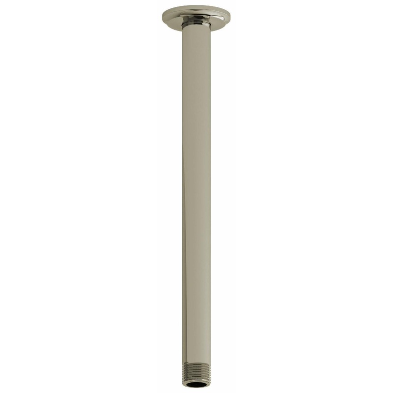 12″ Ceiling Mount Shower Arm With Round Escutcheon – Polished Nickel 557PN RIOBEL