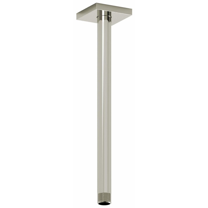 12″ Ceiling Mount Shower Arm With Square Escutcheon – Polished Nickel 517PN RIOBEL