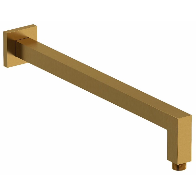 16″ Wall Mount Shower Arm With Square Escutcheon – Brushed Gold 543BG RIOBEL