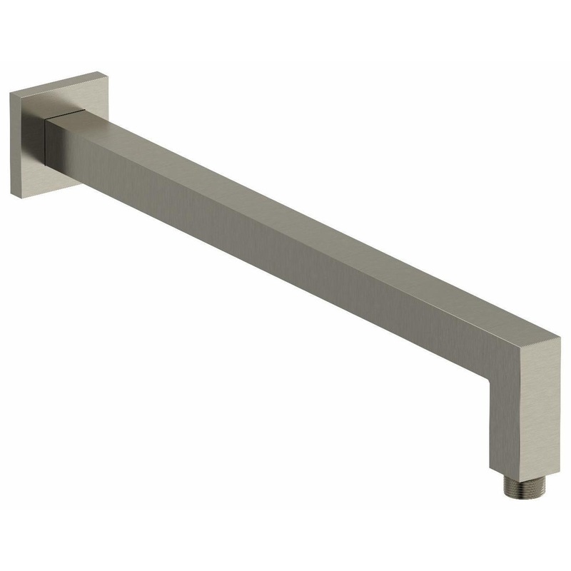 16″ Wall Mount Shower Arm With Square Escutcheon – Brushed Nickel 543BN RIOBEL