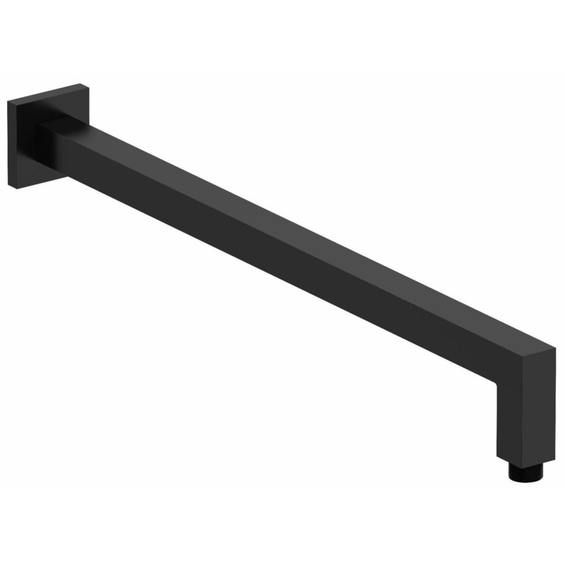 20″ Wall Mount Shower Arm With Square Escutcheon – Black 547BK RIOBEL