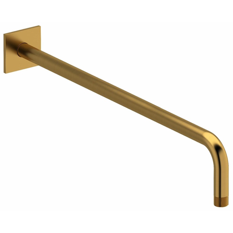 20″ Wall Mount Shower Arm With Square Escutcheon – Brushed Gold 533BG RIOBEL