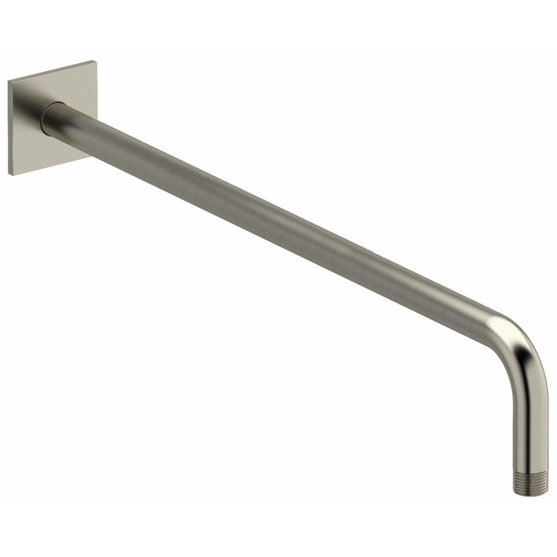 20″ Wall Mount Shower Arm With Square Escutcheon – Brushed Nickel 533BN RIOBEL