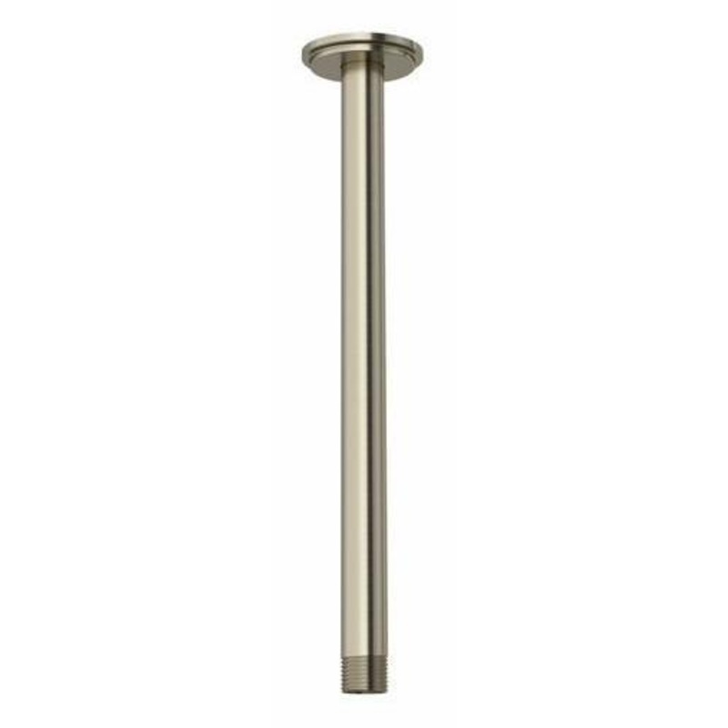 12″ Ceiling Mount Shower Arm With Round Escutcheon – Brushed Nickel 567BN RIOBEL