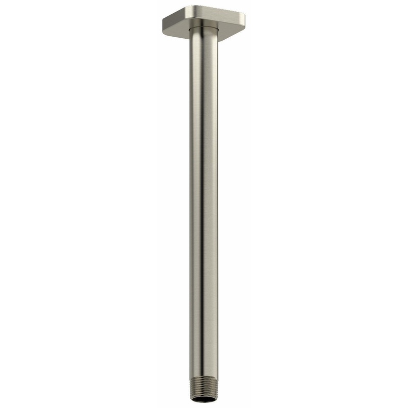 12″ Ceiling Mount Shower Arm With Square Escutcheon – Brushed Nickel 577BN RIOBEL