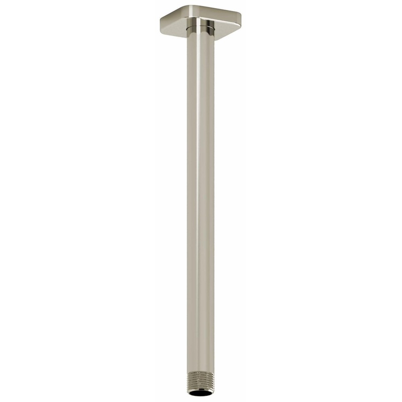 12″ Ceiling Mount Shower Arm With Square Escutcheon – Polished Nickel 577PN RIOBEL