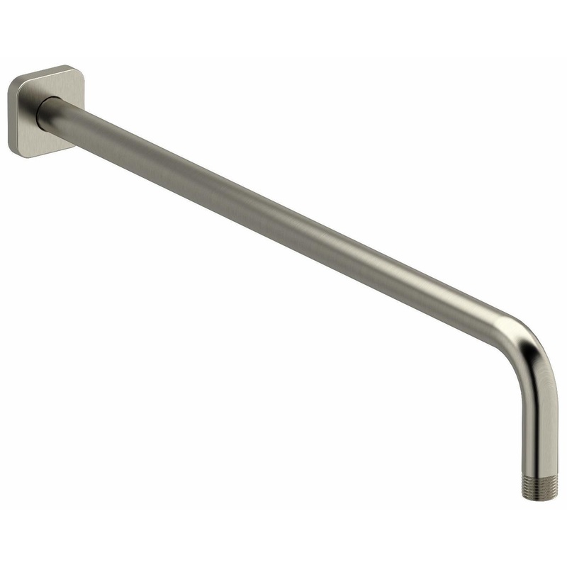 20″ Wall Mount Shower Arm With Square Escutcheon – Brushed Nickel 573BN RIOBEL