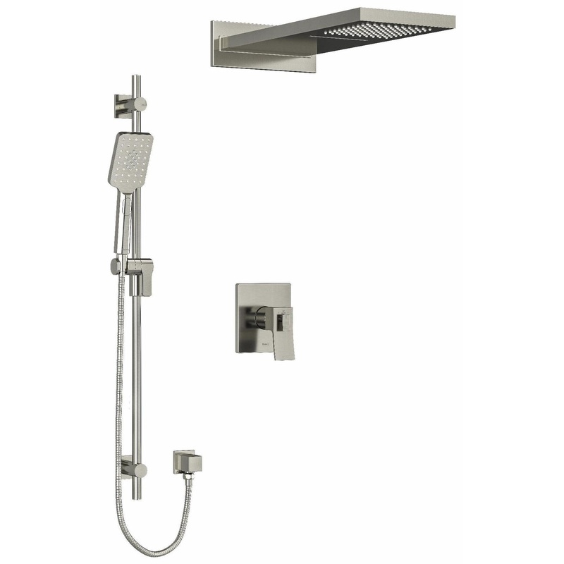Zendo Thermostatic Shower Faucet with Expansion PEX Connection – Brushed Nickel KIT2745ZOTQBN-EX RIOBEL