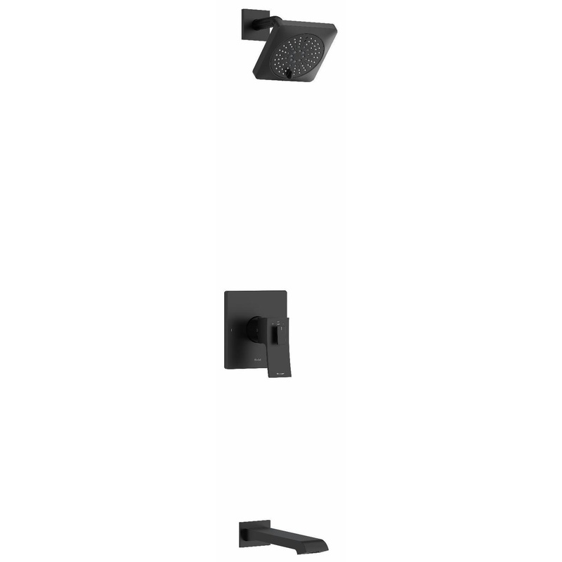 Zendo Thermostatic Tub & Shower Faucet – Black KIT4744ZOTQBK RIOBEL