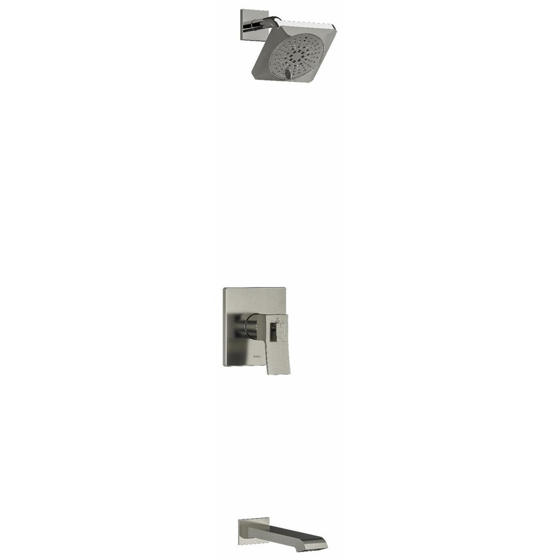 Zendo Thermostatic Tub & Shower Faucet with Expansion PEX Connection – Brushed Nickel KIT4744ZOTQBN-EX RIOBEL