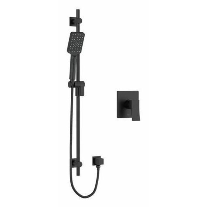 Zendo Pressure Balance Shower Faucet with Expansion PEX Connection – Black ZOTQ54BK-EX RIOBEL