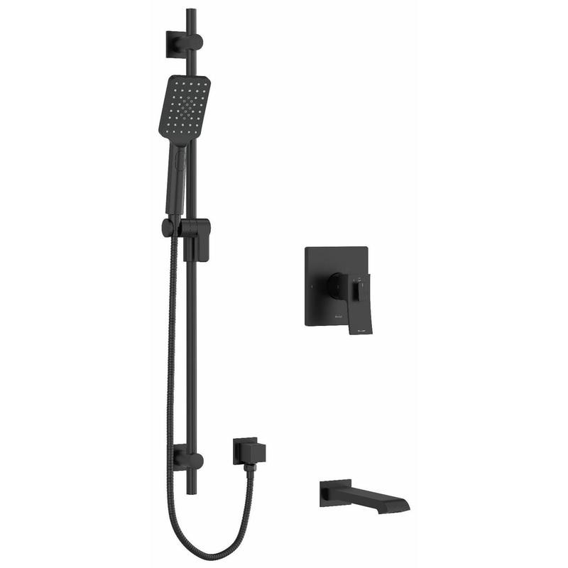 Zendo Tub & Shower Faucet Trim – Black TKIT1244ZOTQBK RIOBEL