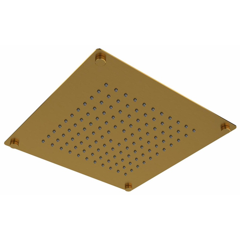 10″ Built-In Rain Square Showerhead – Brushed Gold 480BG RIOBEL