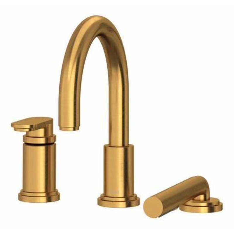 Arca 3-Hole Deck Mount Tub Filler Trim – Brushed Gold TAA16BG RIOBEL
