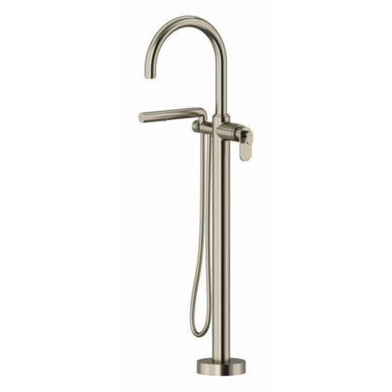Arca Single Hole Floor Mount Tub Filler Trim – Brushed Nickel TAA39BN RIOBEL
