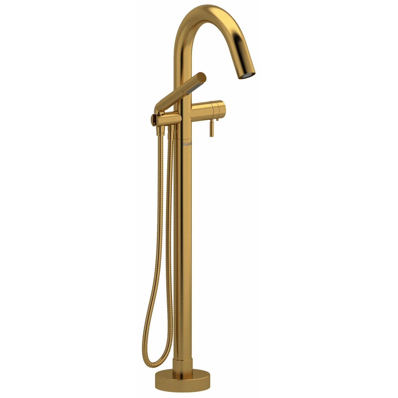 Riu Single Hole Floor Mount Tub Filler Trim – Brushed Gold TRU39BG RIOBEL