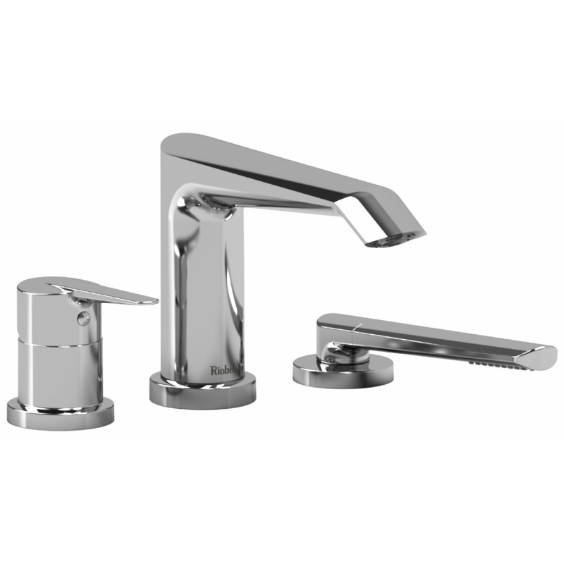 Venty 3-Hole Deck-Mount Tub Filler With Hand Shower Trim – Chrome TVY10C RIOBEL