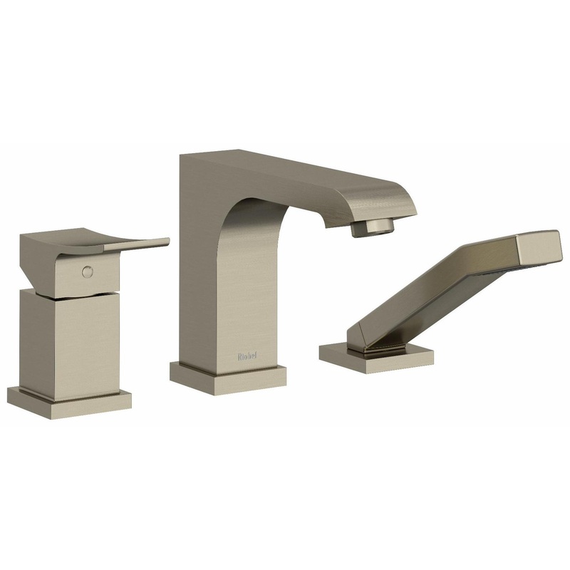 Zendo 3-Hole Deck Mount Tub Filler Trim – Brushed Nickel TZO16BN RIOBEL