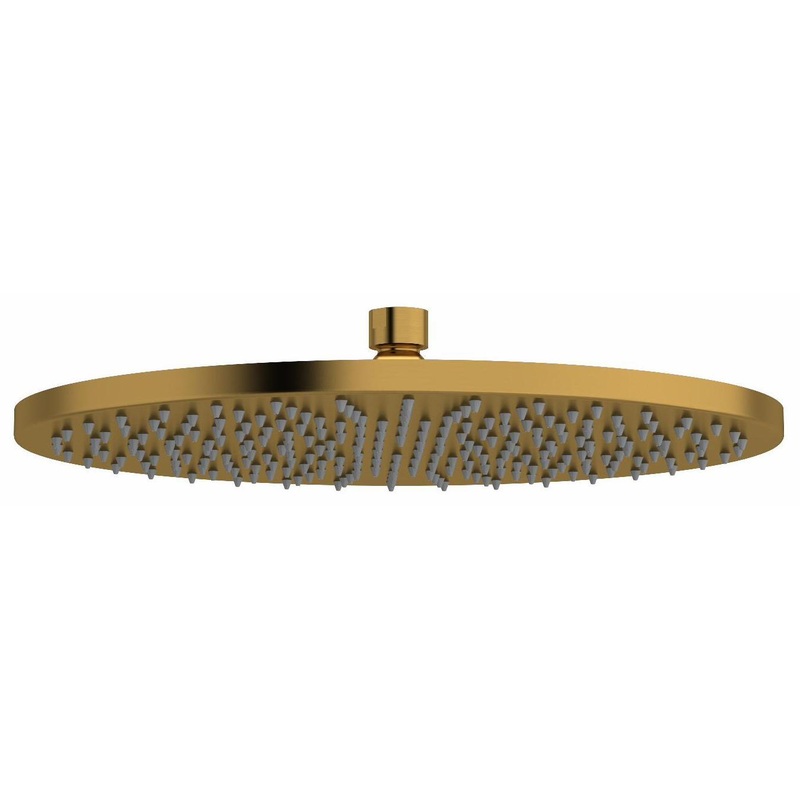12″ Rain Round Showerhead with 1.8 GPM – Brushed Gold 472BG-WS RIOBEL