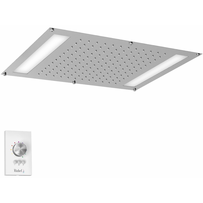 22″ x 16-1/2″ Built-In Rectangular Showerhead with Led Light – Chrome 476C RIOBEL