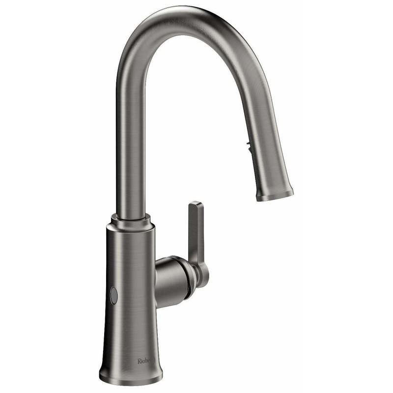 Trattoria Touchless Kitchen Faucet with Pulldown Spray with C-Spout – Stainless Steel TTRD111SS RIOBEL