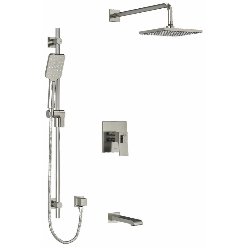 Zendo Tub & Shower Faucet Trim – Brushed Nickel TKIT1345ZOTQBN RIOBEL