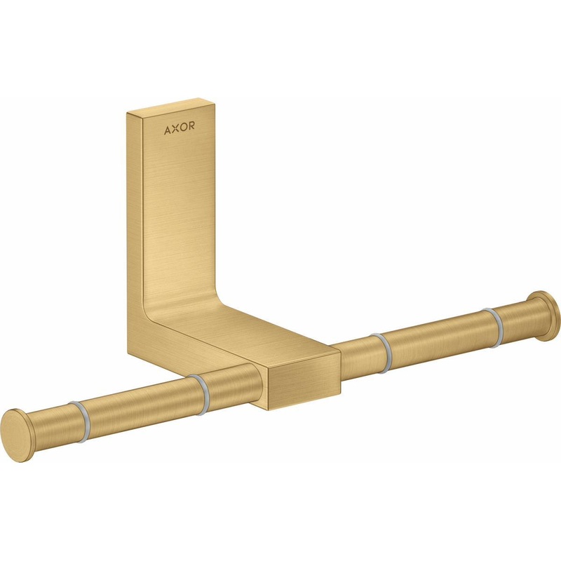 Axor Universal Rectangular Double Toilet Paper Holder – Brushed Gold Optic 42657250 Axor