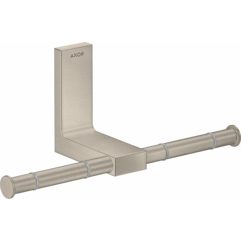 Axor Universal Rectangular Double Toilet Paper Holder – Brushed Nickel 42657820 Axor