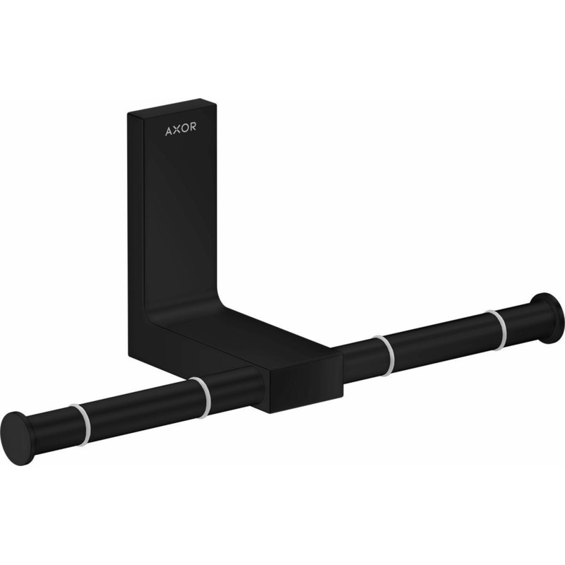 Axor Universal Rectangular Double Toilet Paper Holder – Matte Black 42657670 Axor