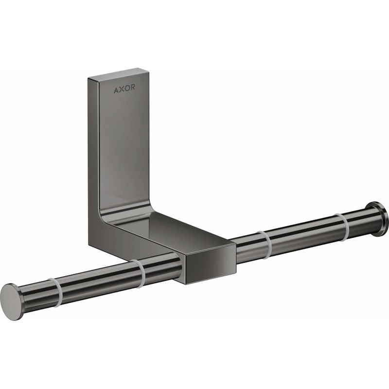 Axor Universal Rectangular Double Toilet Paper Holder – Polished Black Chrome 42657330 Axor